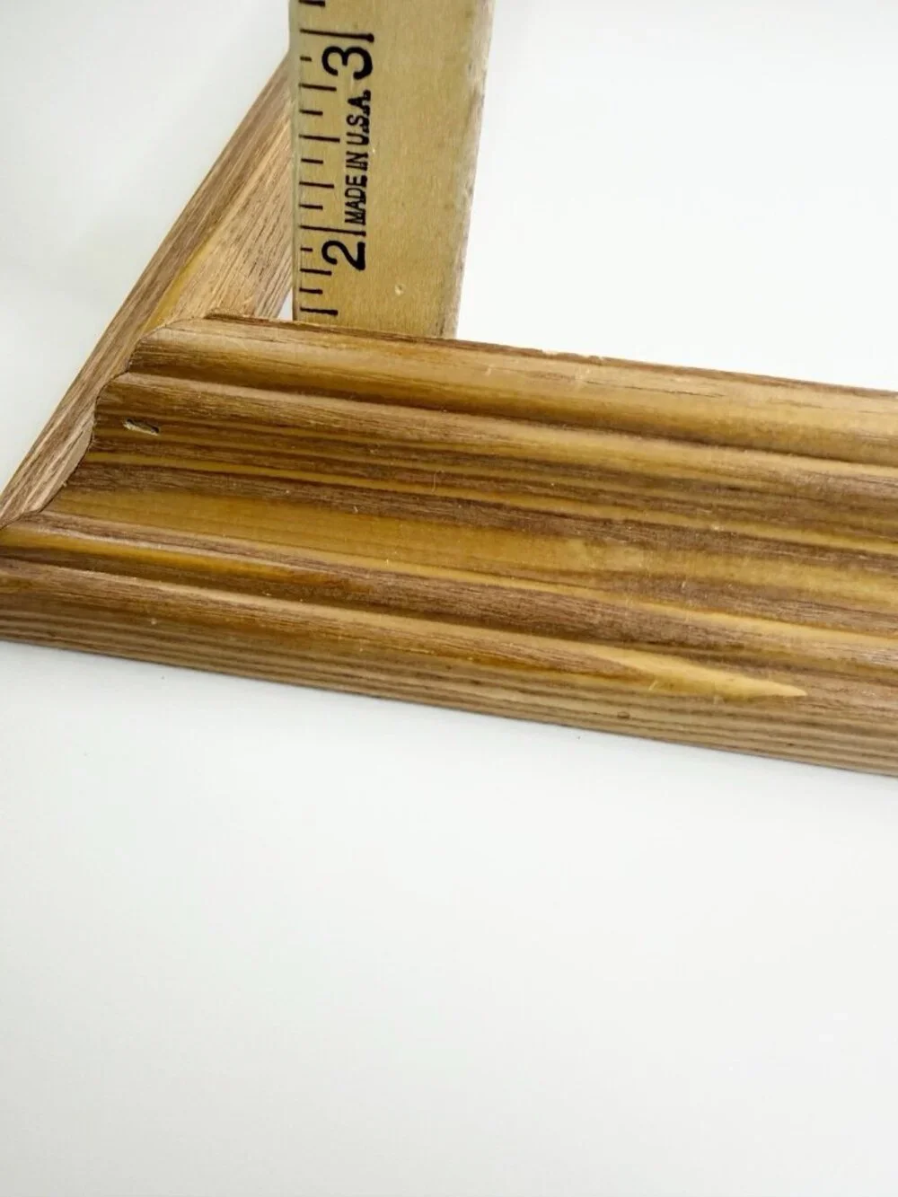 VTG Honey Oak Wood Frame Stepped Molding Frame 15x13 (Fits 9.5x11.5) EUC